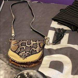 Snake skin cross body